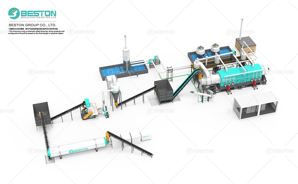 BST-30炭化設(shè)備+定制烘干機+破碎設(shè)備